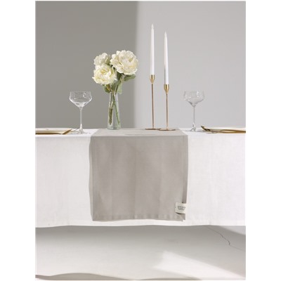 Дорожка на стол Этель Kitchen 40×146 см, светло-серая, 100% хлопок, саржа 250 г/м²