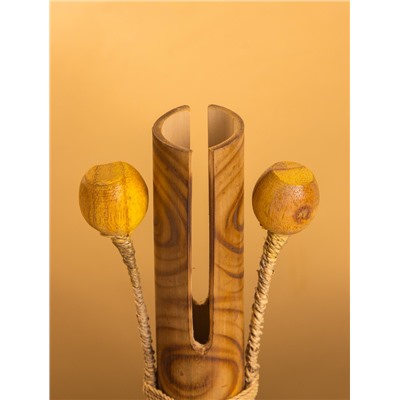 Сувенирный музыкальный инструмент «Двойной кастаньет», 21×4×8 см