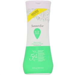 Summer's Eve, Очищающее средство 5 in 1, Aloe Love, 444 мл