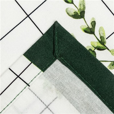 Скатерть «Этель» Flora 149×110 см, 100% хлопок, саржа 190 г/м²