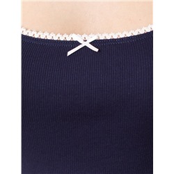 Топ с U вырезом из эластичного трикотажа кашкорсе