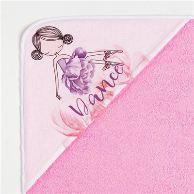 Полотенце детское «Крошка Я» Flower dancer, 75×75 см, хлопок 100%, розовое