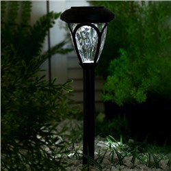 Садовый светильник на солнечной батарее «Ретро», 9.5×39.5×9.5 см, 1 LED, свечение белое