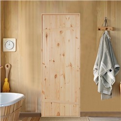 Дверной блок для бани и сауны, 180×70 см, деревянный
