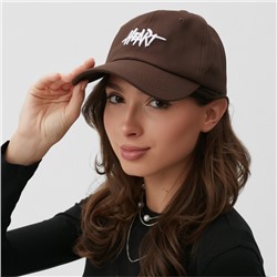 Кепка MINAKU Heart, коричневая, размер 56-58