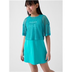 Комплект трикотажный для девочек: сарафан, фуфайка (футболка)