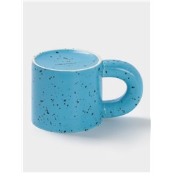 Кружка Доляна «Сплэш», 350 мл, 14×8.7×8 см, фарфор, синяя