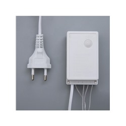 Гирлянда «Бахрома» 4×0.6 м, IP44, прозрачная нить, 180 LED, свечение тёплое белое, 8 режимов, 220 В