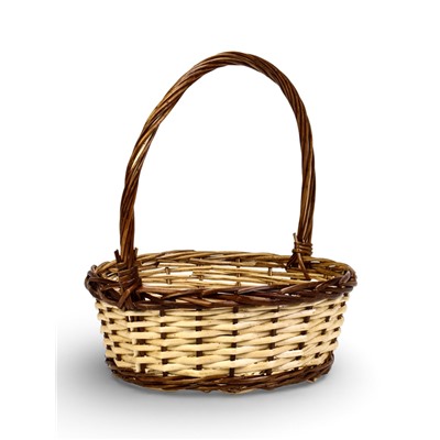 Корзина плетёная для хранения Avana, с ручкой, бежево-коричневая, набор 3 шт.