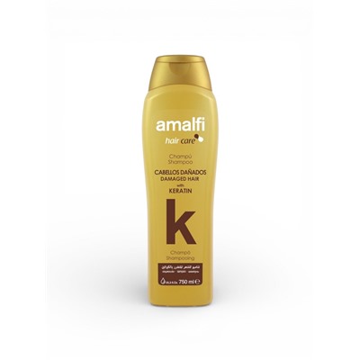 Шампунь для поврежденных волос AMALFI кератиновый, 750 мл
