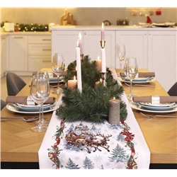 Дорожка столовая "В гостях у Деда Мороза" 45*150 см. хлопок 100%