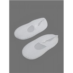 Носочки для педикюра, силиконовые, с лямкой, универсальный размер, 18×9 см, белые