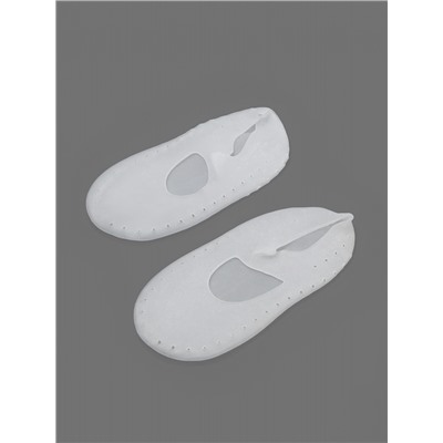 Носочки для педикюра, силиконовые, с лямкой, универсальный размер, 18×9 см, белые