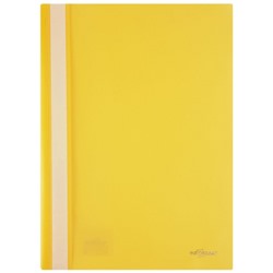 Скоросшиватель А4 пластиковый  желтый 0,18мм 4018 inФОРМАТ