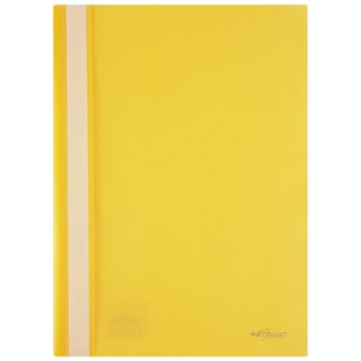 Скоросшиватель А4 пластиковый  желтый 0,18мм 4018 inФОРМАТ