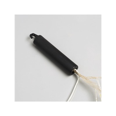 Гирлянда «Конский хвост» 10 нитей по 1 м, IP20, серебристая нить, 100 LED, 2 режима, батарейки AAх3 (нет в комплекте), свечение мульти