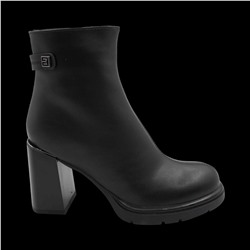 Ботинки из натуральной кожи на меху РМ-104-1 черные