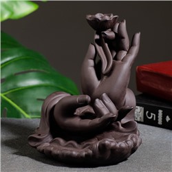 Подставка для благовоний TAKE IT EASY «Руки», набор благовоний конусы, стелющийся дым, 14×11 см