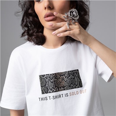 Футболка свободной посадки, Модная перезагрузка (белая)