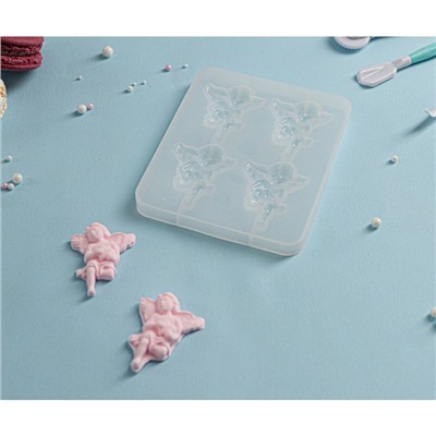 Силиконовый молд «Серафим», 12,5×10,5×1 см, цвет белый