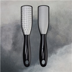 Пилка для пяток, трапеция, лазерная, двусторонняя, 24.5 см, чёрная