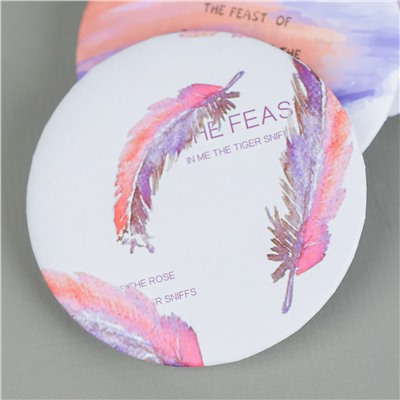 Зеркало карманное 7 см / CW419-6 /уп 12/480/