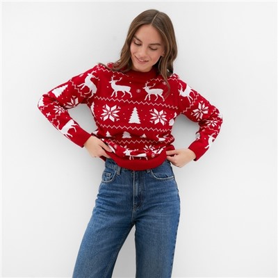 Свитер вязаный новогодний KAFTAN New Year, размер 56