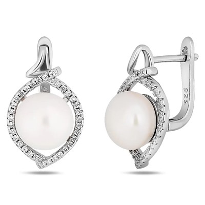 Серьги, жемчуг, BY-368