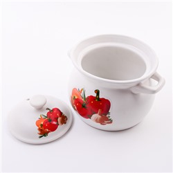 7437-1 Кастрюля с крышкой 1,8 л керамика рис/овощи MB (х8)