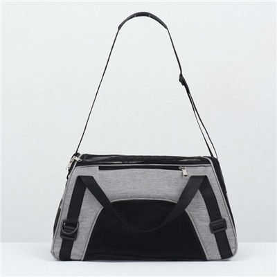 Сумка-переноска сетчатая, 48×26×28 см, серая