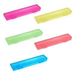 Пенал-футляр для кистей пластиковый 90х350х35 мм ПН80 ассорти Стамм