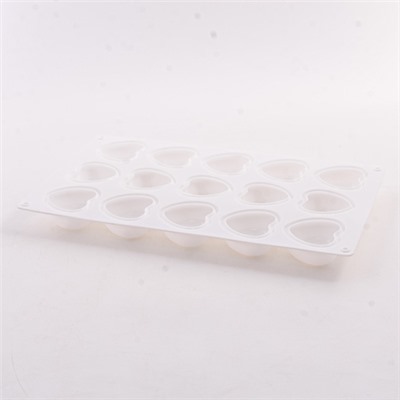 80327-287G Форма Сердце для выпечки кексов, пирожных, конфет, муссов силикон (х120)