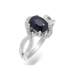 Кольцо из серебра сапфир, SL-RIC39