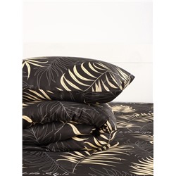 Постельное бельё 1.5-спальное «Экономь и Я», микрофибра 60 г/м², чёрное, золотое