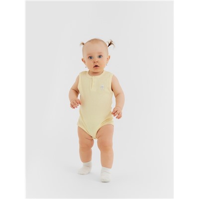 Боди без рукавов Крошка Я Melange, рост 68-74, жёлтое