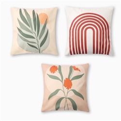 Чехол на подушку 3 шт. «Этель» Hola, 40×40 см, велюр