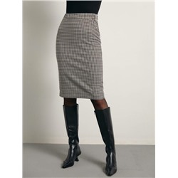 Юбки CONTE LU 1414 Юбка прямого силуэта в «гусиную лапку»