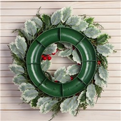 Венок новогодний d=33 см «Зимнее волшебство. Уютная сказка» листочки, ягоды