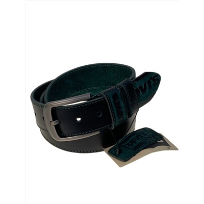 Ремень мужской из натуральной кожи, цвет тёмно зеленый
