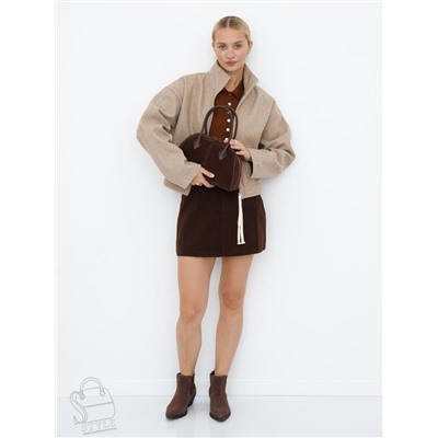 Сумка женская кожаная 88018NN coffee Natale Navetta  в Новосибирске