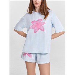 КОМПЛЕКТ ЖЕНСКИЙ (ДЖЕМПЕР, ШОРТЫ) 592591