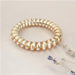 Резинка-пружинка для волос / NSAF-14А /уп 100/шампань