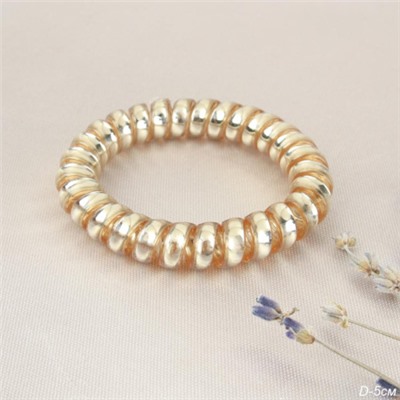 Резинка-пружинка для волос / NSAF-14А /уп 100/шампань