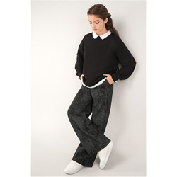 Брюки палаццо из футера для девочки Happyfox