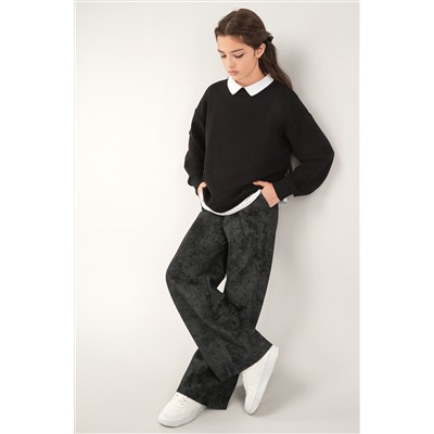 Брюки палаццо из футера для девочки Happyfox