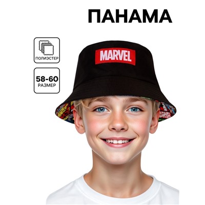 Панама, размер 58-60, чёрная, Марвел