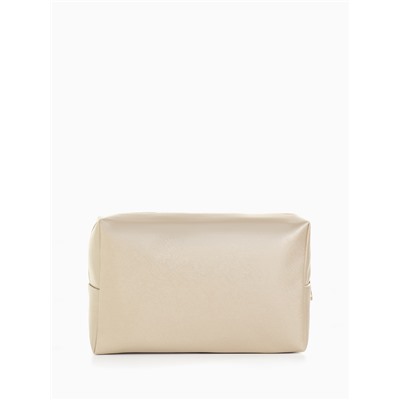 Косметичка женская на молнии, объёмная, золотой