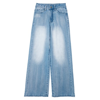 Брюки текстильные джинсовые для девочек