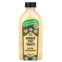 Monoi Tiare Tahiti, Monoi Tiki Tahiti, Сандаловое дерево, 4 жидких унции (120 мл)