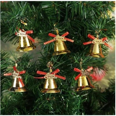 Елочное украшение Колокольчики, набор  колокольчиков 6 шт